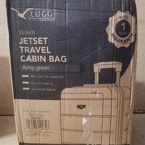 BOXED LUGG 15" TRAVEL CABIN BAG - ARMY GREEN 