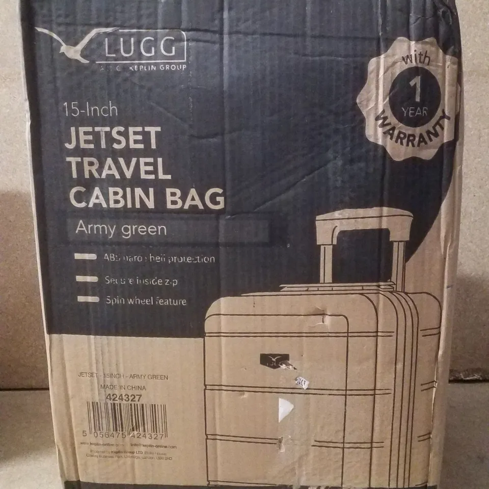 BOXED LUGG 15" TRAVEL CABIN BAG - ARMY GREEN 