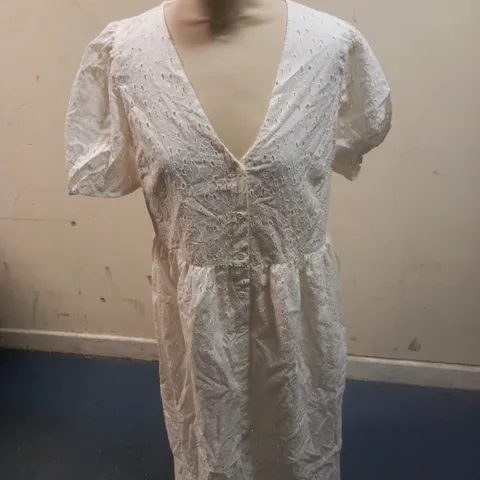 PEOPLE TREE ORGANIC COTTON WHITE DRESS