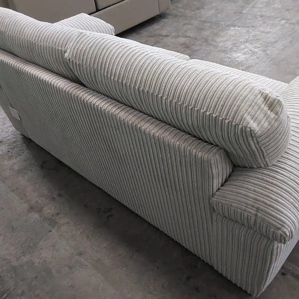 DESIGNER 3 SEATER SOFT FABRIC UPHOLSTERED SOFA