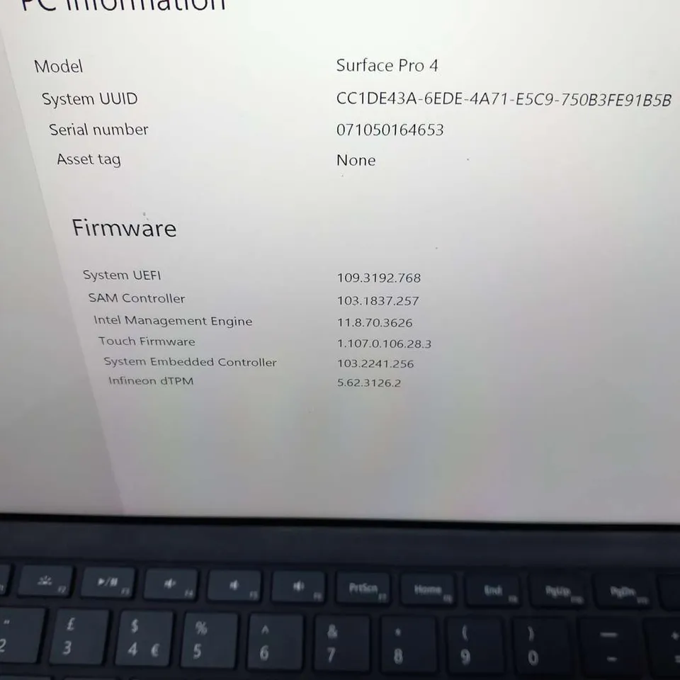 MICROSOFT SURFACE PRO 4 128GB