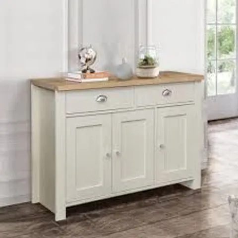 BOXED HIGHGATE 3 DOOR 2 DRAWER SIDEBOARD IN CREAM (2 BOXES)