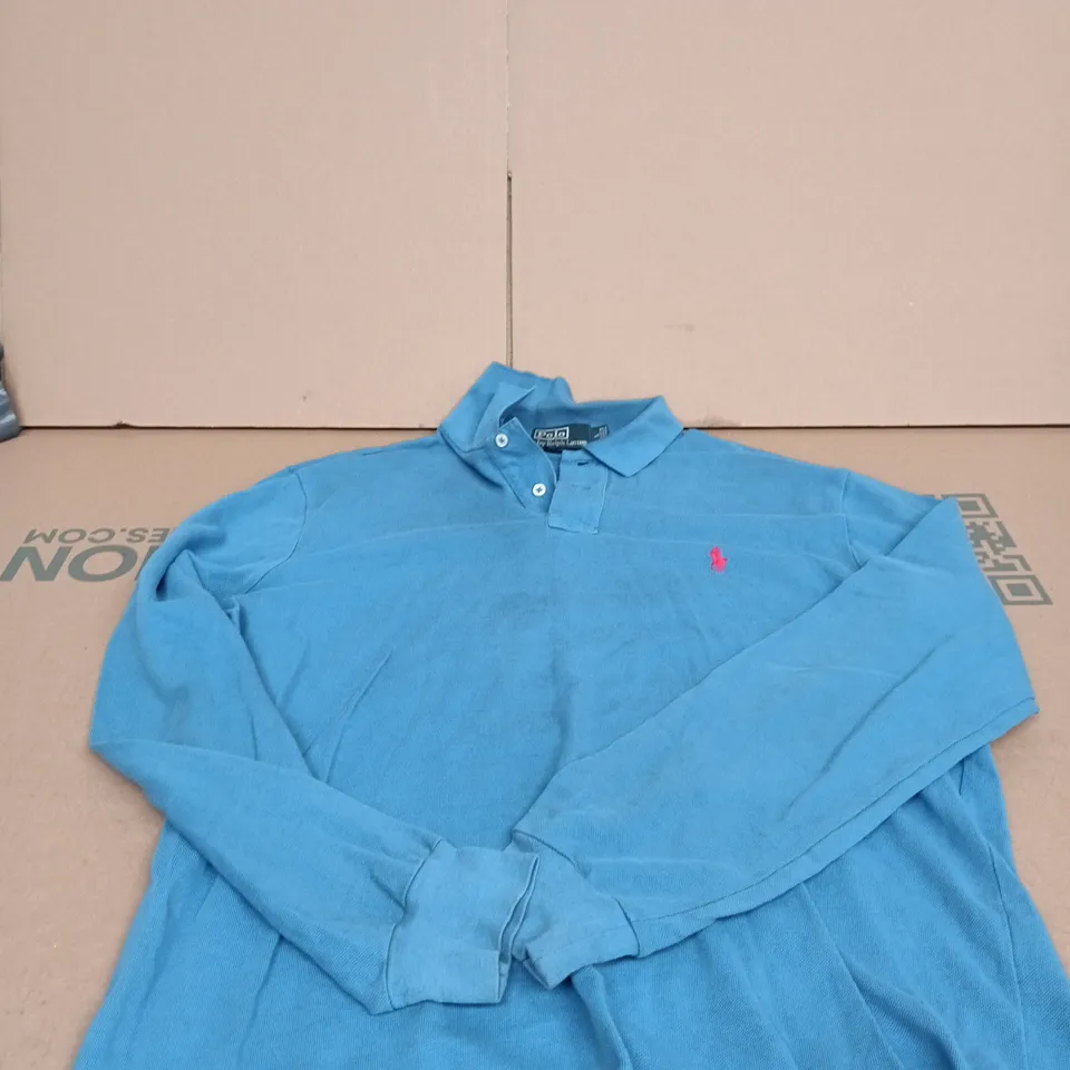 POLO RALPH LAUREN BLUE LARGE POLO SHIRT