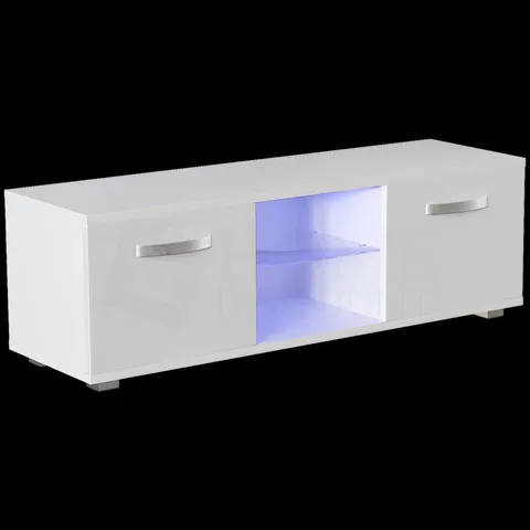 BOXED COSMO 2-DOOR LED TV UNIT, 120CM - WHITE