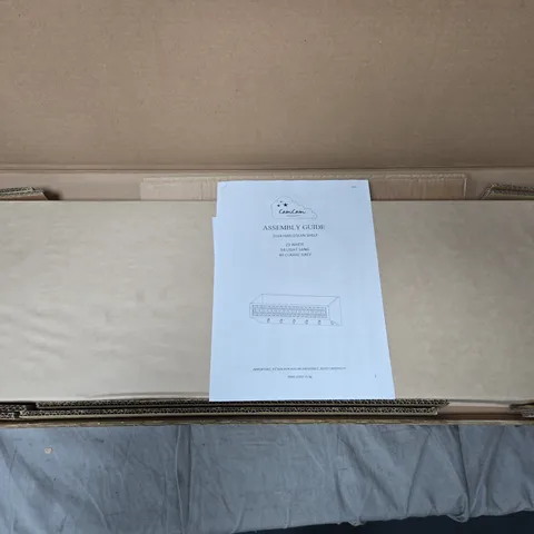 CAMCAM COPENHAGEN HARLEQUIN SHELF WITH HOOKS IN LIGHT SAND – BOXED WITH ASSEMBLY GUIDE