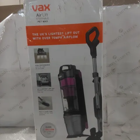 BOXED VAX AIRLIFT STEERABLE PET MAX VACUUM CLEANER