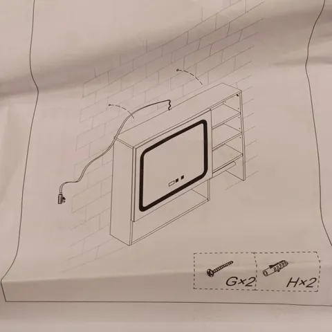 BOXED WALL-MOUNTED TV CABINET - BLACK (1 BOX)