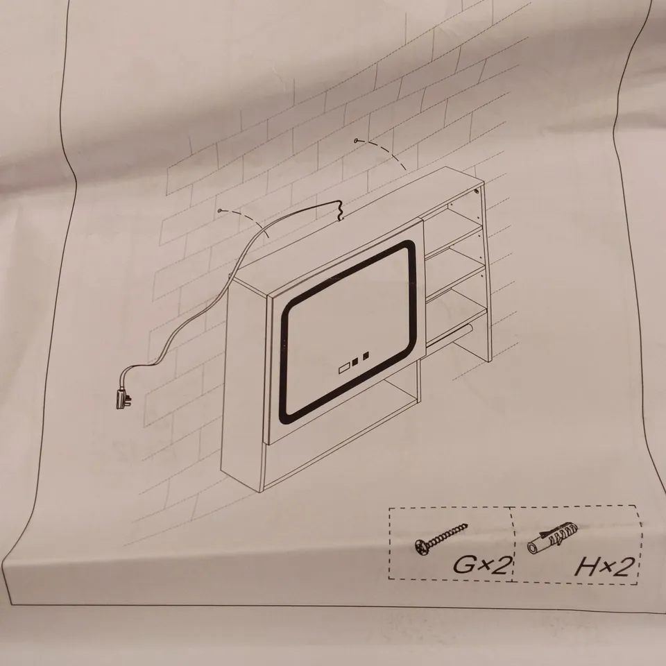 BOXED WALL-MOUNTED TV CABINET - BLACK (1 BOX)