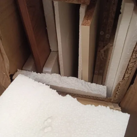 BOXED LARGE WOODEN DESK 