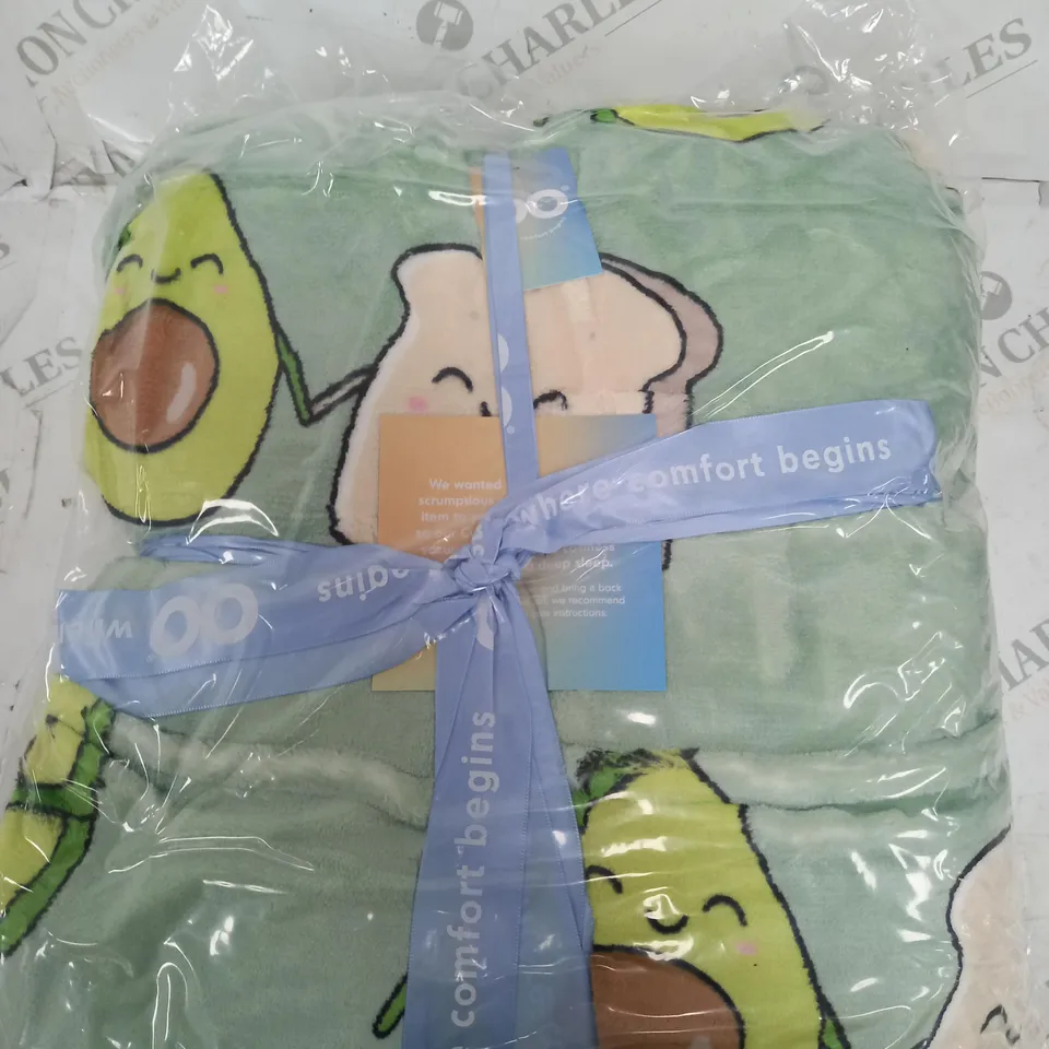 OODIE OVERSIZED WEARABLE AVOCADO & TOAST  BLANKET - SIZE NOT SPECIFIED 