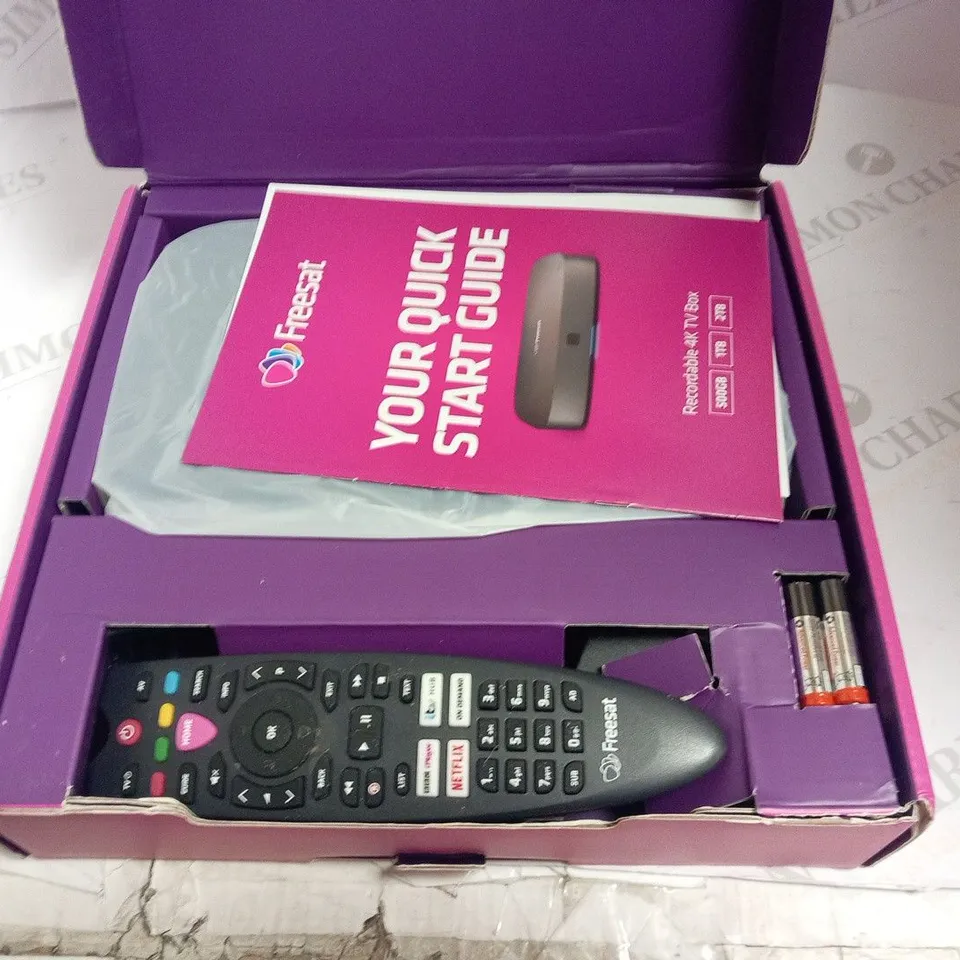 BOXED FREESAT RECORDABLE 4K TV BOX 1TB