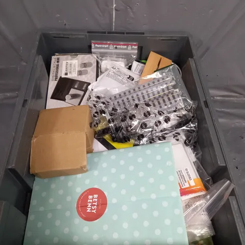 APPROXIMATELY 10 ASSORTED HOUSEHOLD ITEMS TOO INCLUDE, SCALES `, NOTE BOOKS , TAGGING GUN , ETC