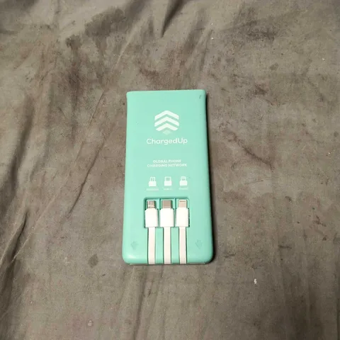 CHARGEDUP PORTABLE POWER BANK – TURQUOISE (SMART SHARED POWER BANK) ANDROID/IPHONE/USB