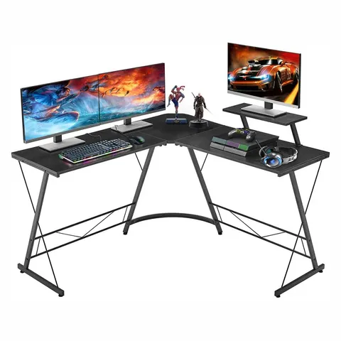 BOXED NEO BLACK CORNER L-SHAPED COMPUTER DESK (1 BOX)