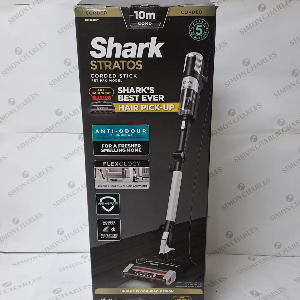 BOXED SHARK CORDED STICK VACUUM CLEANER