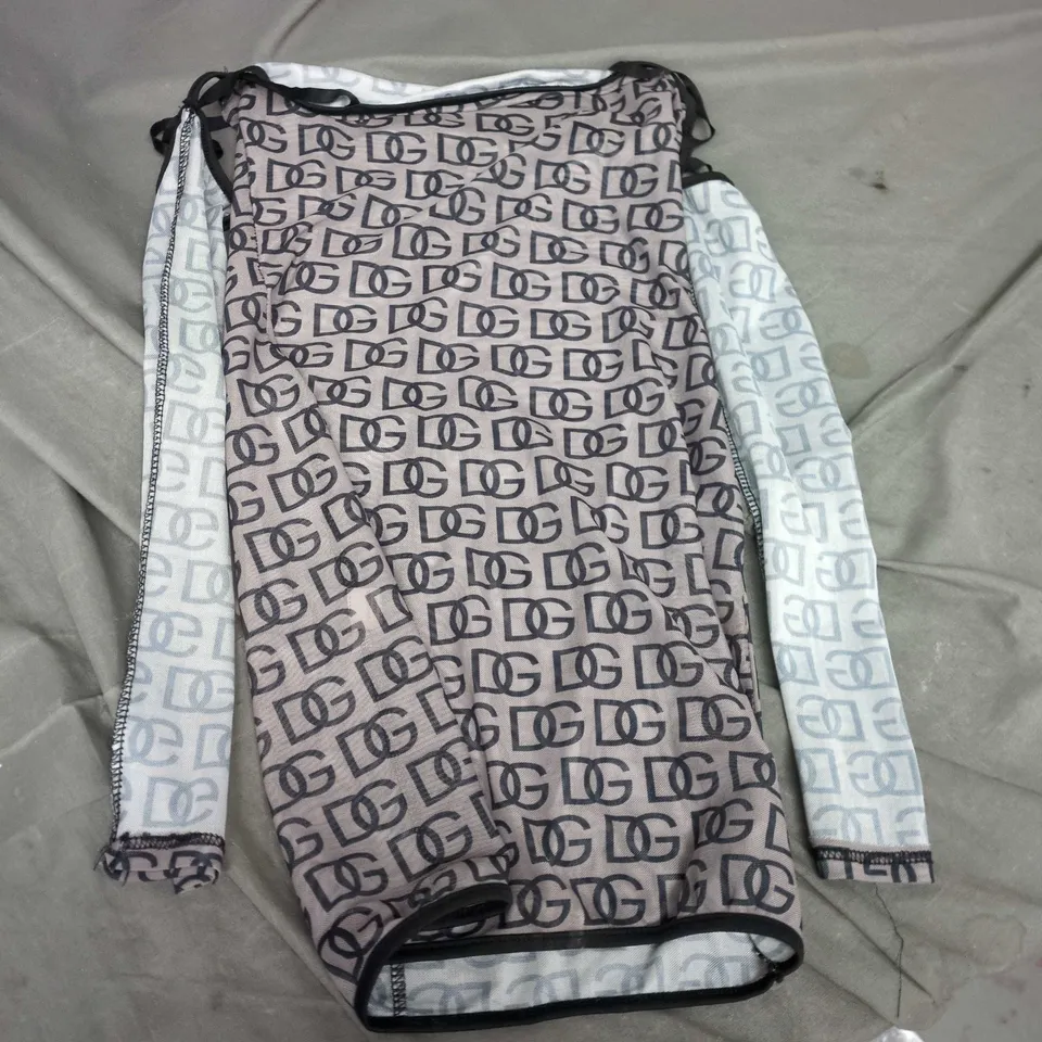 MONOGRAM DG LOGO HOODED SWEATSHIRT – LIGHT BLUE/GRAY 