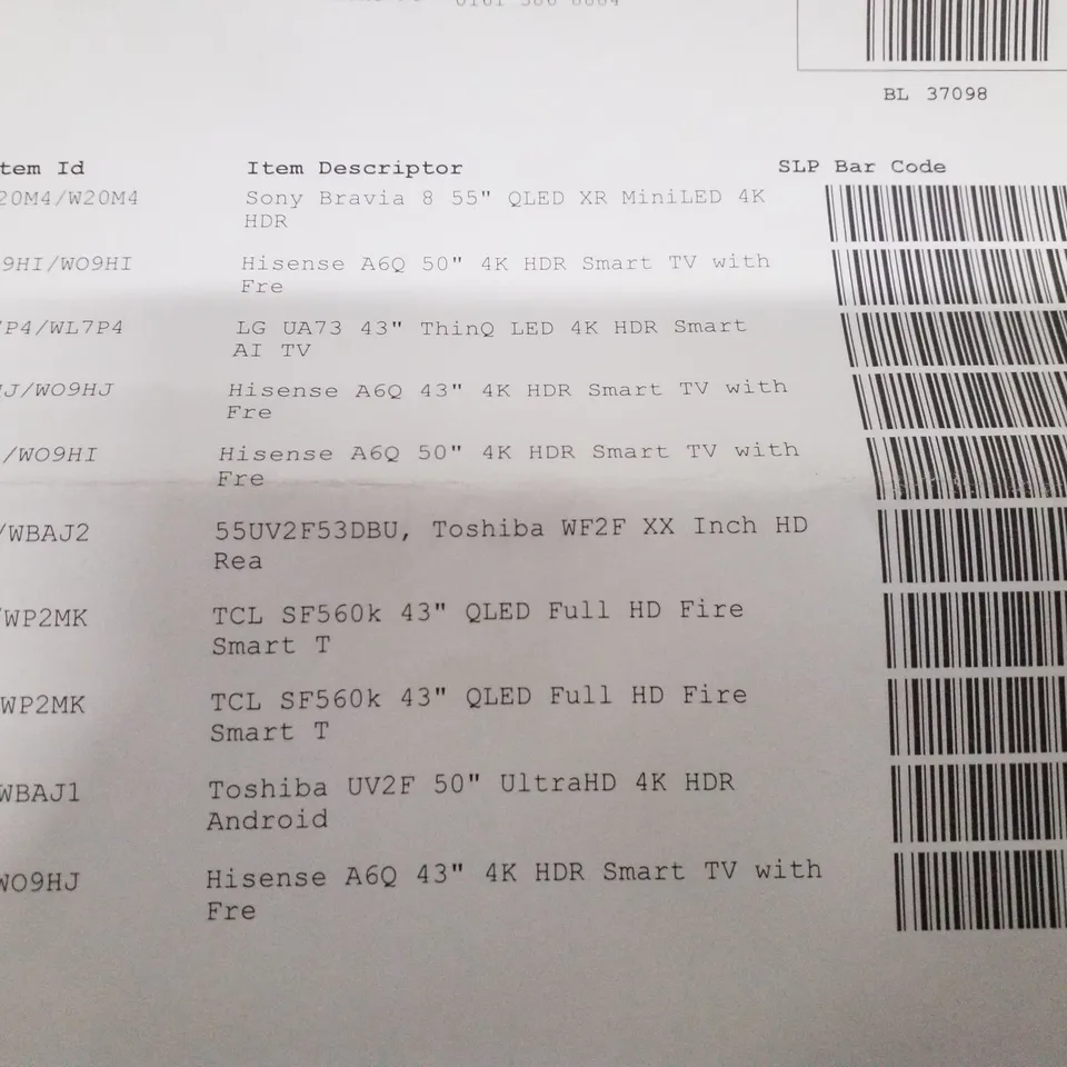 PALLET CONTAINING APPROXIMATELY 10 ASSORTED DAMAGED TVS