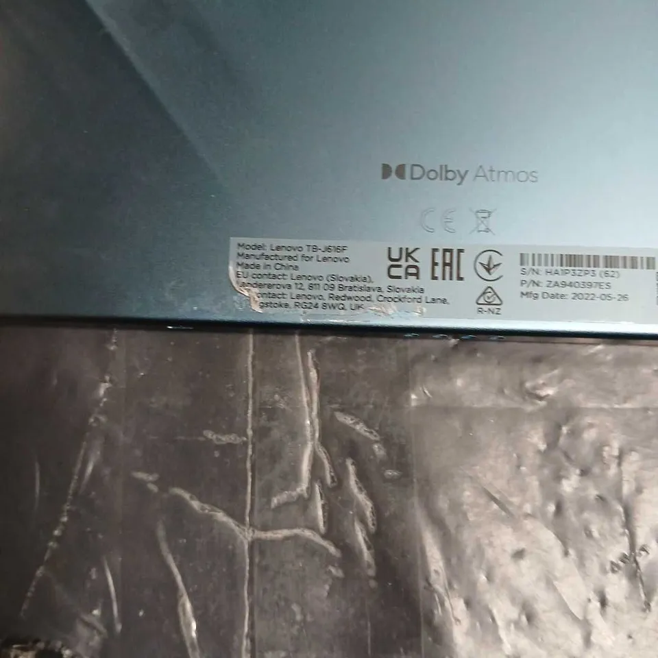 LENOVO TB-J616F TABLET – BLUE ALUMINUM BACK, DOLBY ATMOS