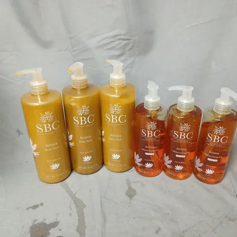 SBC 6 PIECE ARNICA BODY WASH & MOISTURISING GEL SET