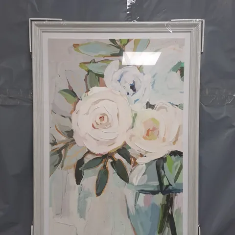 VERY HOME WHITE FLOWER FRAMED PRINT 
