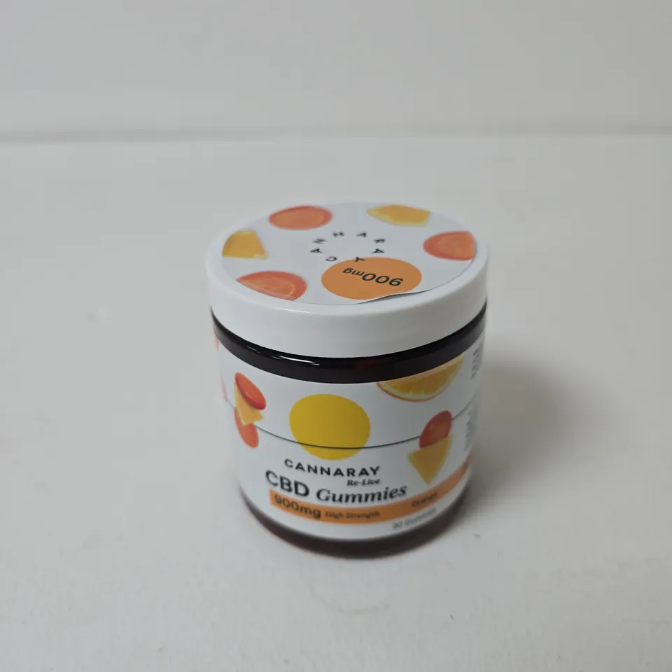 CANNARAY CBD GUMMIES – 30 GUMMIES (RE-LIVE) - 900MG HIGH STRENGTH