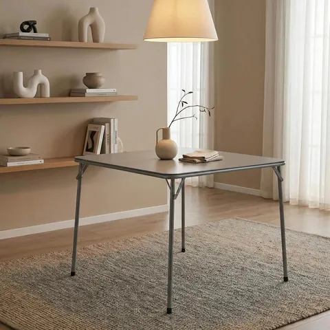 BOXED FERN 86 MODERN PVC DINING TABLE, 34" SQUARE, GREY