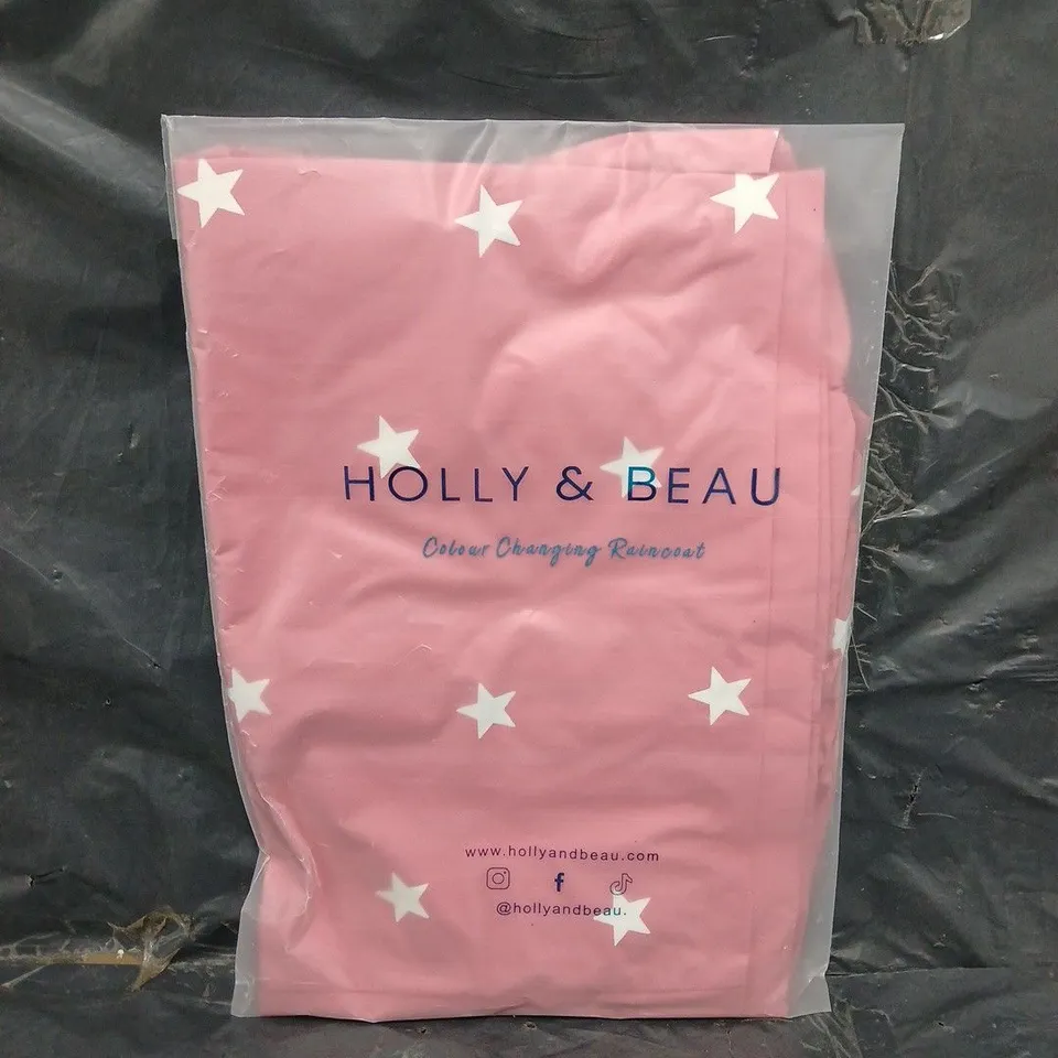 BAGGED HOLLY AND BEAU PINKSTAR RAINCOAT - AGES 7/8 YEARS