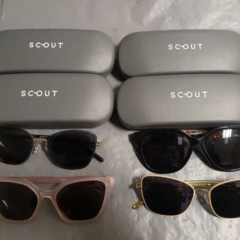 LOT OF 4 ASSORTED BOXED PAIRS OF SCOUT GLASSES