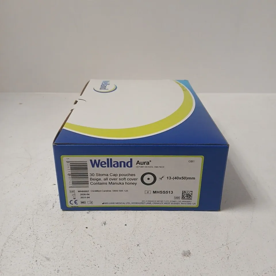 BOXED WELLAND AURA 30 STOMA CAP POUCHES BEIGE