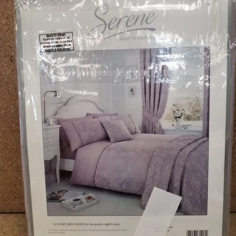 BRAND NEW SERENE JASMINE SINGLE 135×200CM QUILT DUVET COVER SET - LAVENDER 