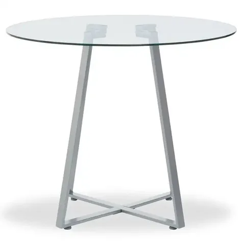 BOXED METROPOLITAN GLASS DINING TABLE
