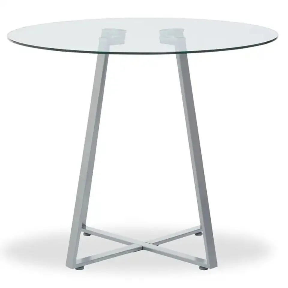 BOXED METROPOLITAN GLASS DINING TABLE 