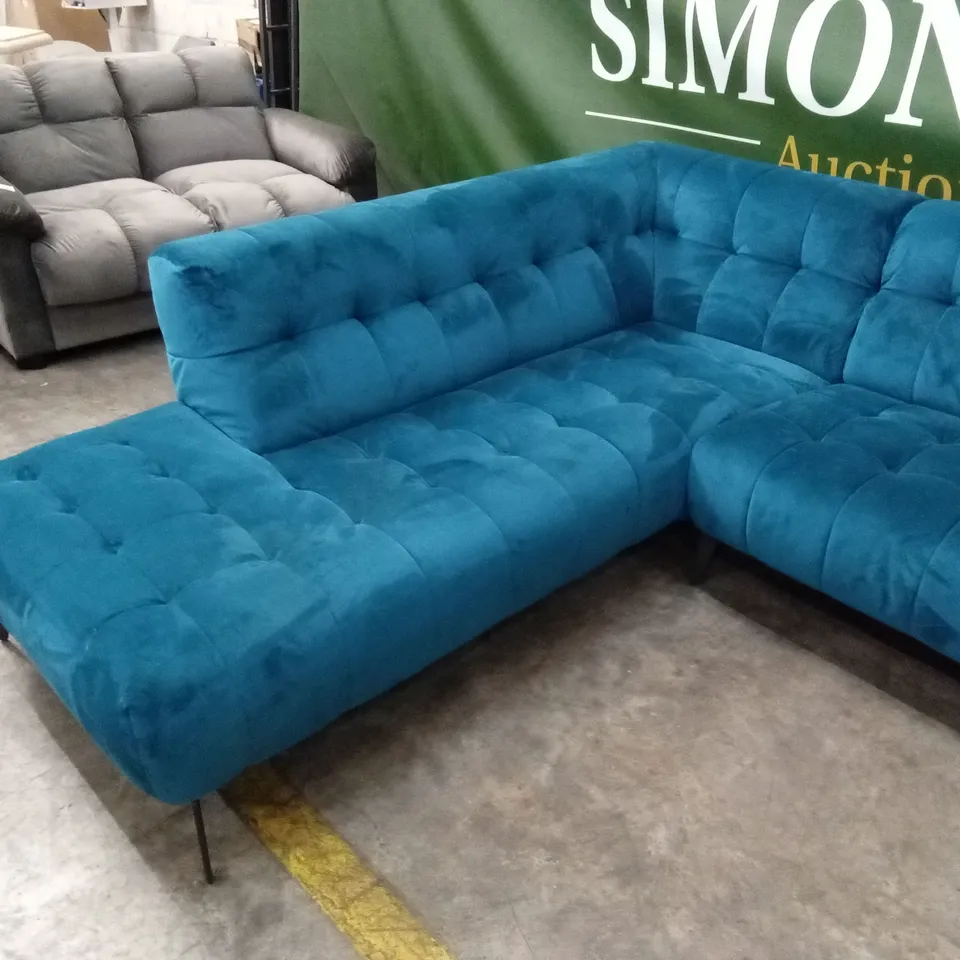 QUALITY DESIGNER MONTREAL MARLOW VELVET CORNER CHAISE GROUP