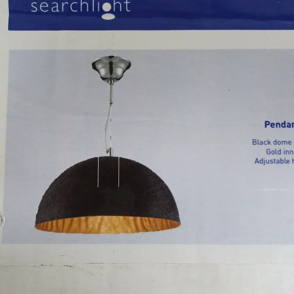 BOXED HOUSE ADDITIONS ANISHI 1 LIGHT BOWL PENDANT L IN BLACK/GOLD INNER