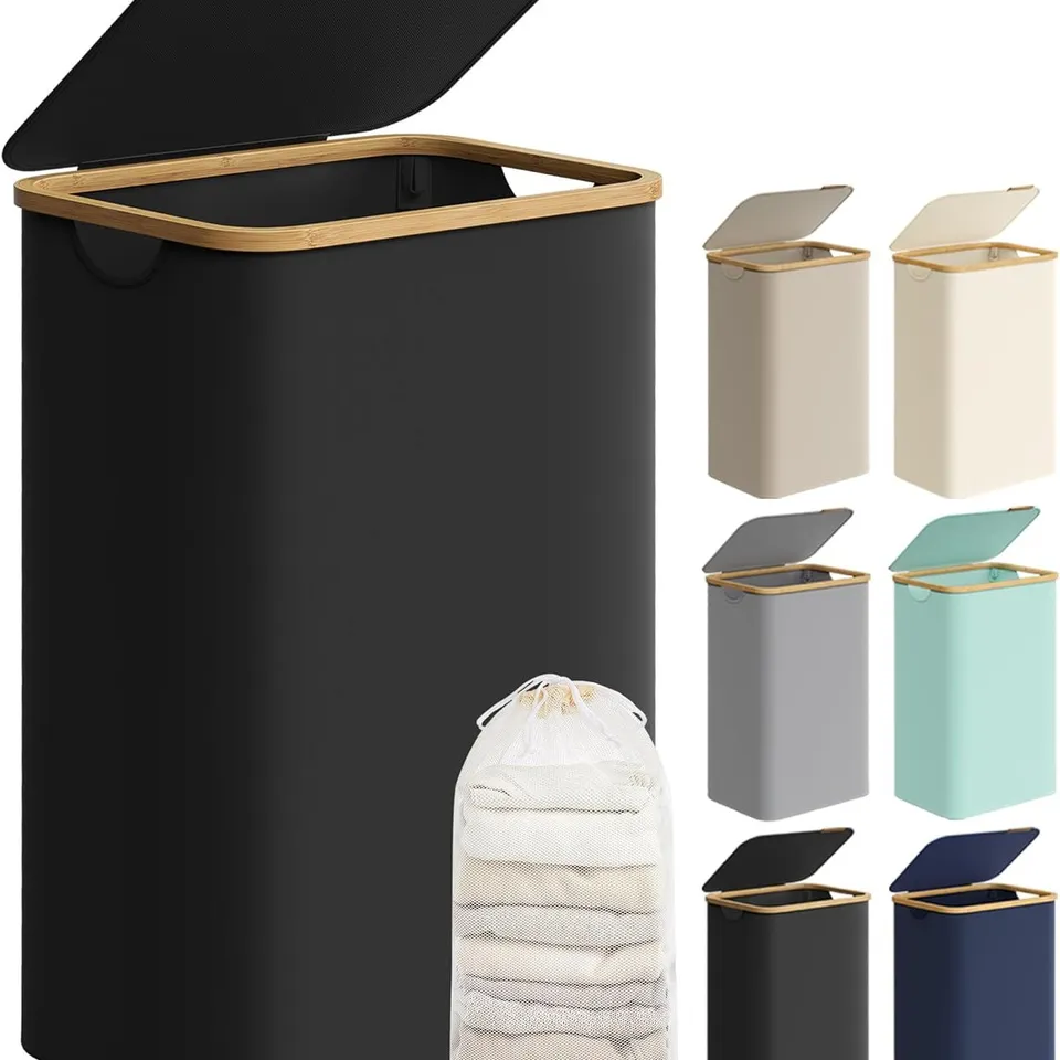 BOXED SONGMICS LAUNDRY BASKET WITH LID