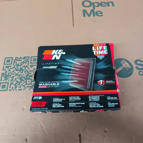K&N YA-1210 LIFETIME HIGH-FLOW WASHABLE ENGINE AIR FILTER – BOXED