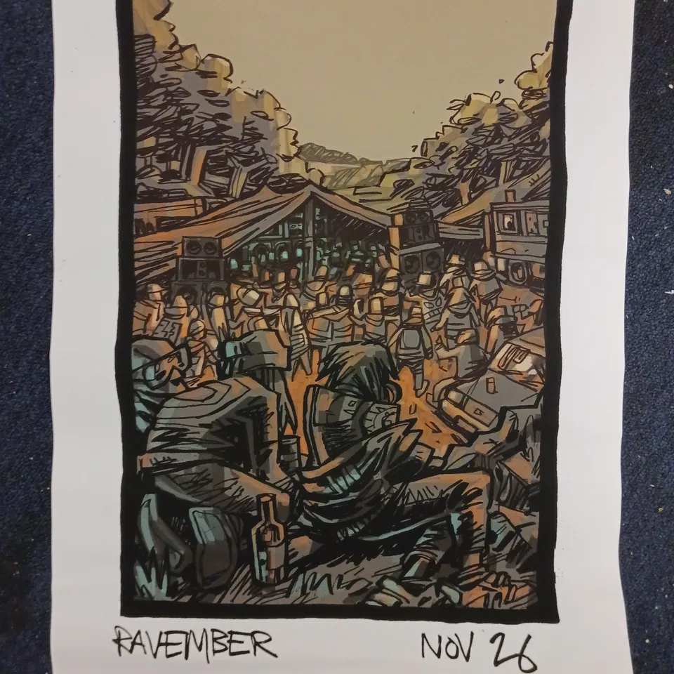 SET OF 3 RAVEMBER ART PRINTS TO INCLUDE NOV 4, NOV 5, AND NOV 26 - ARTIST UNCREDITED
