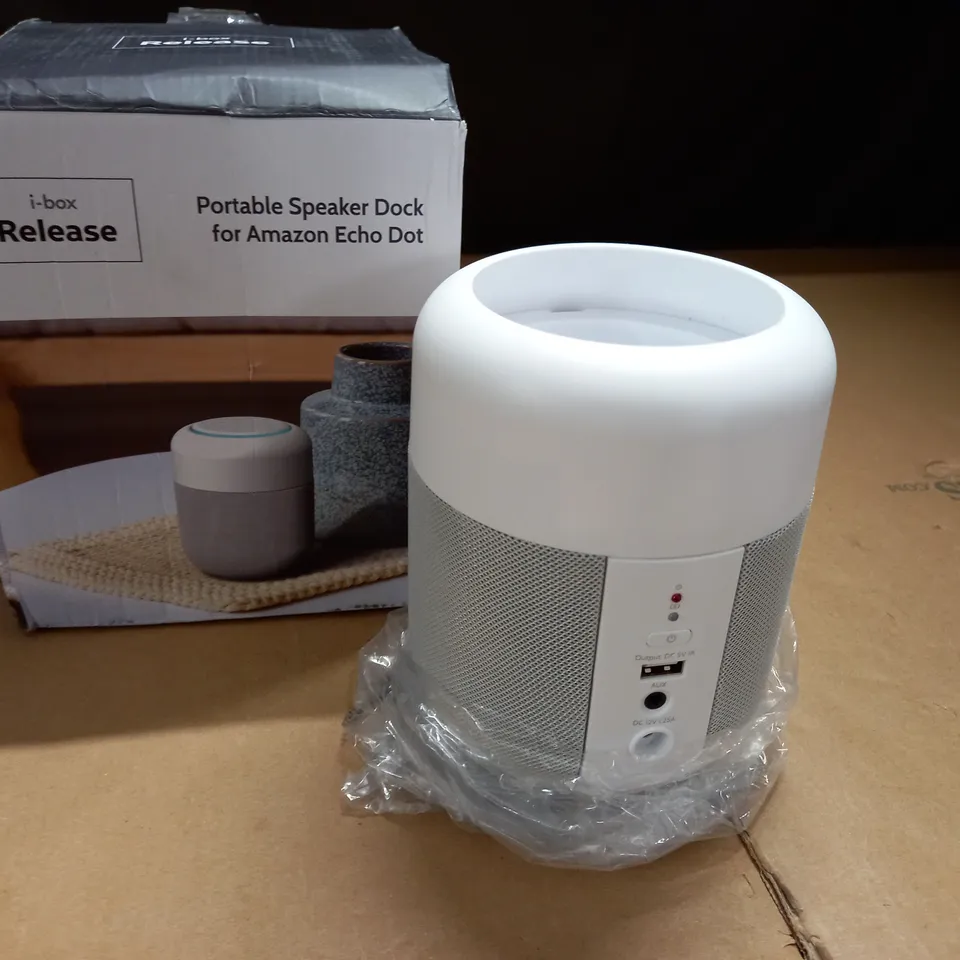 I-BOX RELEASE PORTABLE SPEAKER DOCK FOR AMAZON ECHO DOT
