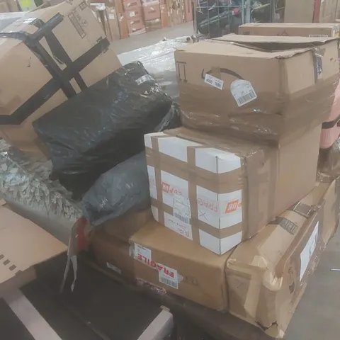 PALLET OF ASSORTED HOUSEHOLD GOODS AND INCOMPLETE FURNITURE PARTS 