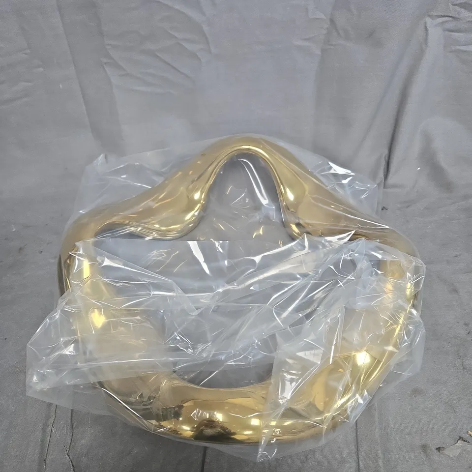 GEORG JENSEN COBRA COLLECTION ROUND CANDLEHOLDER, GOLD – BOXED