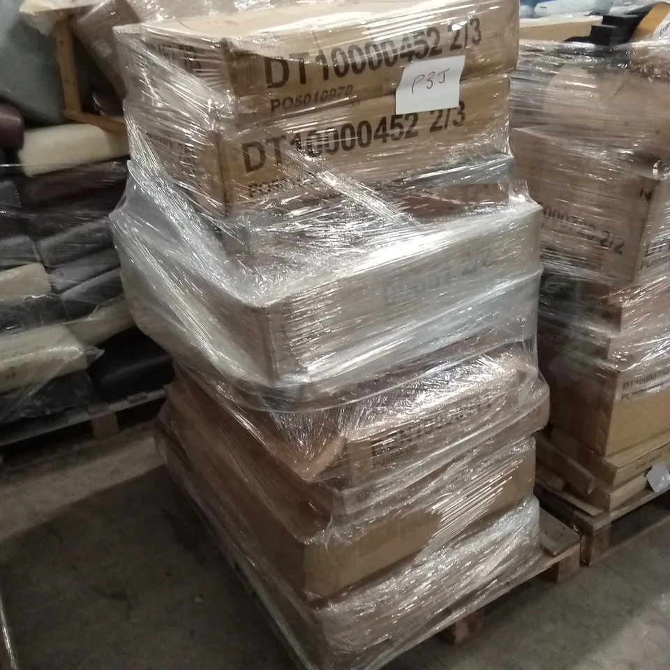 PALLET OF ASSORTED INCOMPLETE FURNITURE PARTS AND PIECES