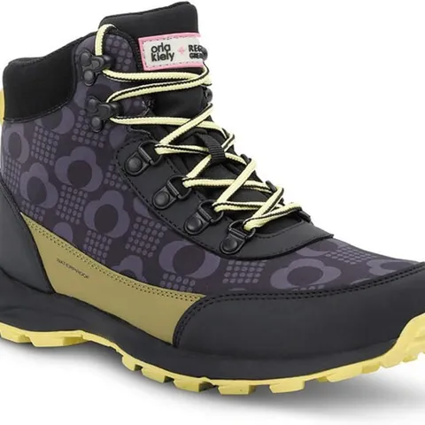 BRAND NEW REGATTA X ORLA KIELY WOMENS WALKING BOOTS RAIN CLOUD GREY/YELLOW SIZE 4