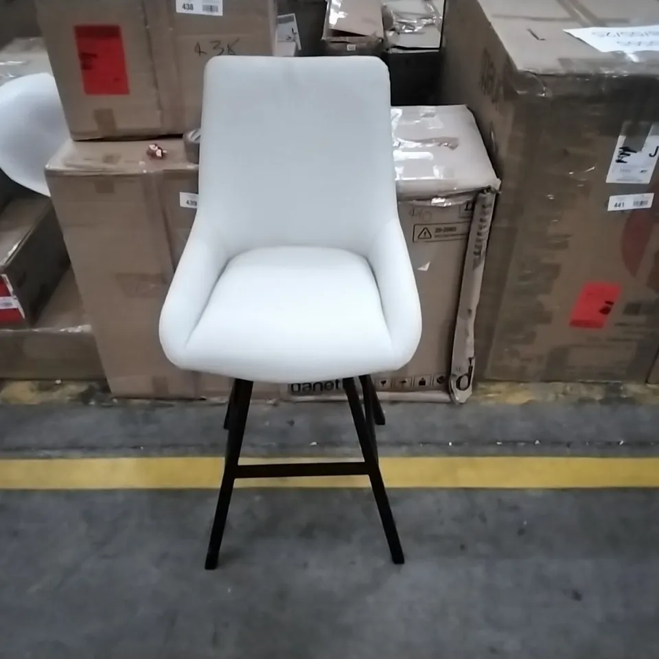 BOXED DANETTI THEO LIGHT GREY FAUX LEATHER BAR STOOL