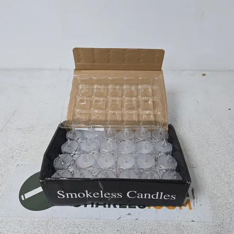 SMOKELESS CANDLES β GLASS TEALIGHT SET (BOXED)