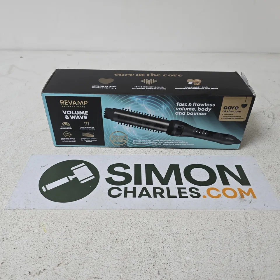 BOXED REVAMP VOLUME AND WAVE CERAMIC HOT BRUSH BR-1350X-GB