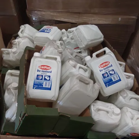 PALLET CONTAINING A LARGE QUANTITY OF CARPLAN DE-IONISED WATER 