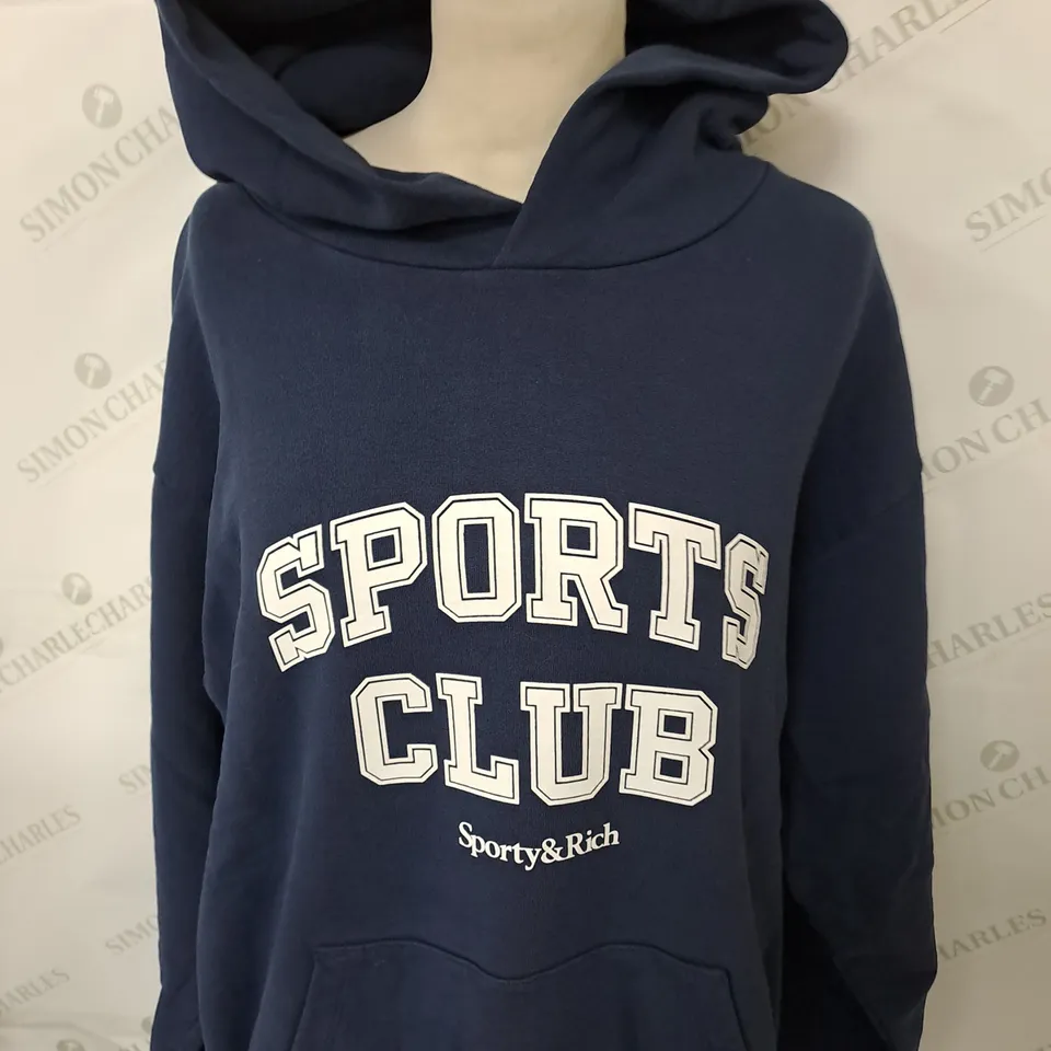 SPORTY AND RICH VARSITY HOODIE SIZE M