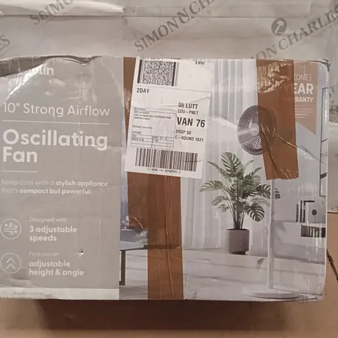 BOXED KEPLIN OSCILLATING 10" FAN