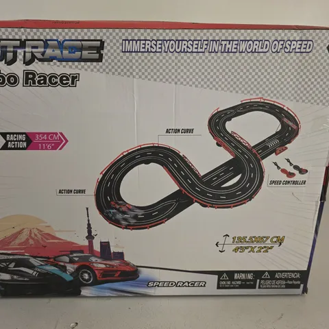 SLOT RACE TURBO RACER TRACK SET – BOXED TOY RACING TRACK