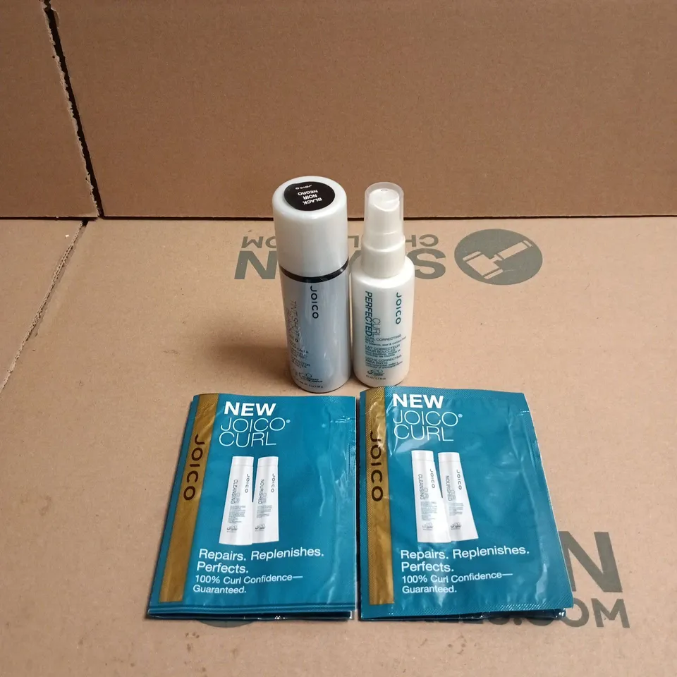 APPROXIMATELY 28 X ASSORTED JOICO HAIR CARE PRODUCTS TO INCLUDE TINT SHOT BLACK, CURL PERFECTED CORRECTING MILK ETC